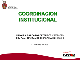 coordinacion institucional principales logros