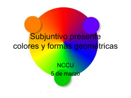 Subjuntivo presente colores y formas geométricas