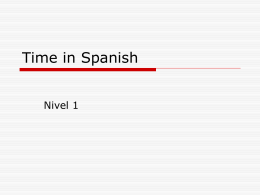 Time in Spanish - OCPS TeacherPress