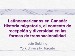 Latinoamericanos en Canadá: Inserción económica y