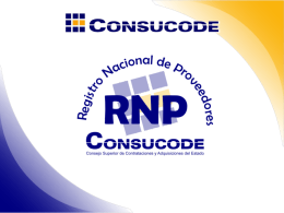 Registro Nacional de Proveedores ( Consucode)