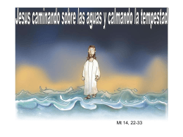Jesus caminando sobre las aguas