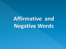 Affirmative and Neg Words Intro
