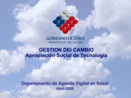 GESTION DEl CAMBIO Apropiación Social de Tecnología