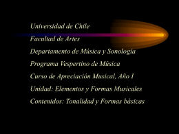 la tonalidad como - Universidad de Chile