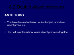 8.2 Double object pronouns