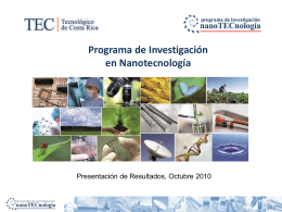 Programa de Investigación en Nanotecnología