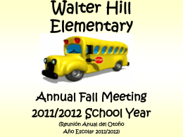 Smyrna Elementary - Walter Hill School