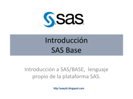 Curso - Introducción al lenguaje SAS BASE