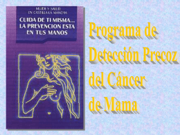 Programa de detección precoz del cáncer de mama. ( 0.6 MB).