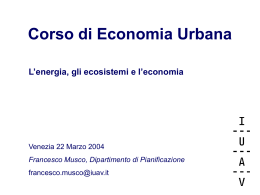Corso di Economia Urbana - Università Iuav di Venezia