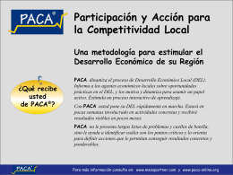 PACA-Participación y Acción para la Competitividad - PACA