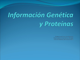 ppt 3 Información Génetica y Proteínas