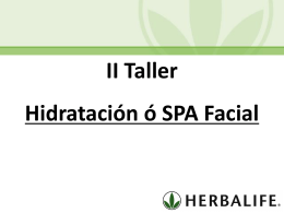 Taller II Hidratacion o SPA Facial (MX)