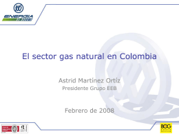 El sector gas natural en Colombia