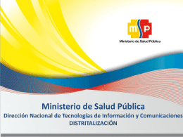 TIC`s - Ministerio de Salud Pública