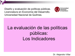 Los indicadores de calidad. - Universidad Nacional de Quilmes