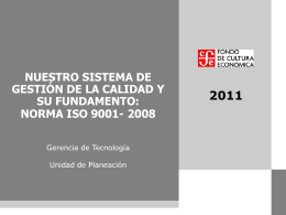 Curso Norma ISO 9001:2008 - Fondo de Cultura Económica