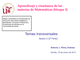 Temas transversales - Universidad de Sevilla