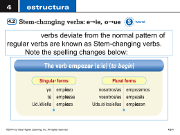 There is no stem change for nosotros/as