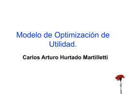 Modelo de Optimización de Utilidad.