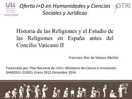 Oferta I+D en Humanidades y Ciencias Sociales y Jurídicas