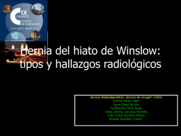 Hernia del hiato de Winslow: tipos y hallazgos radiológicos