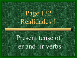 ER & IR present tense verbs