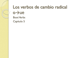 Los verbos de cambio radical o→ue
