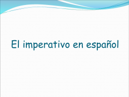El imperativo en español