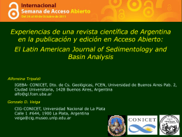 El Latin American Journal of Sedimentology and Basin Analysis