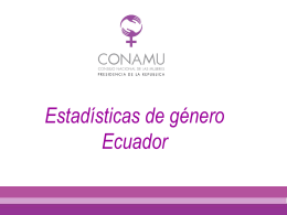 Estadísticas de género Ecuador