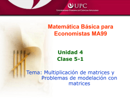 Clase 5-1(Multiplicación de matrices