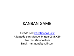 El juego del Kanban adaptado al español lo podrán obtener aqu