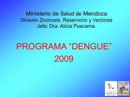 Ministerio de Salud de Mendoza División Zoonosis, Reservorio y