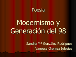 Poesía Modernismo y Generación del 98