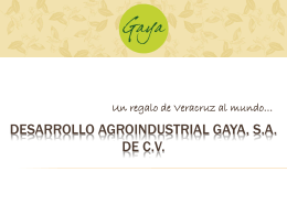 AGROINDUSTRIAS GAYA, S.A. DE C.V.