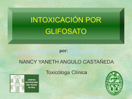 Intoxicación por glifosato