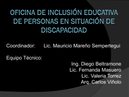 Presentación Ofinina de Inclusión Educativa UNC