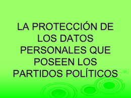 PRESENTACION PROTECCION DE DATOS PERSONALES