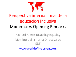 Developing Inclusive Education: An International