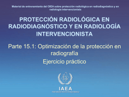 15. Optimización de la protección en radiografía: Parte 1