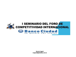 Marcelo Cagnoli - 2 ° Seminario del Foro de Competitividad