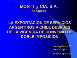 Exportación Servicios a Chile después de la vigencia del