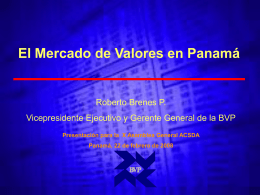 El Mercado de Valores en Panama - PLOT