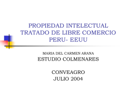 propiedad intelectual tratado de libre comercio peru- eeuu