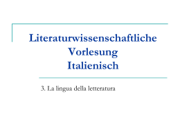 Proseminar Allgemeine Literaturwissenschaft