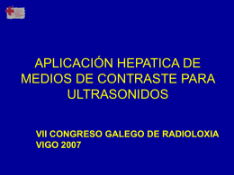 aplicación hepatica de medios de contraste para ultrasonidos