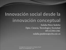 Innovación social desde la innovación conceptual