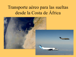 Transporte aéreo para las sueltas desde la Costa de África